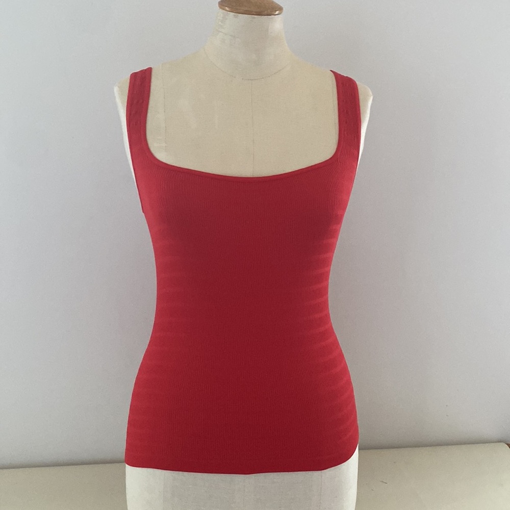 Intimately FP (Free People) shirred cherry red tank top. XS/SMALL. Never worn.🍒